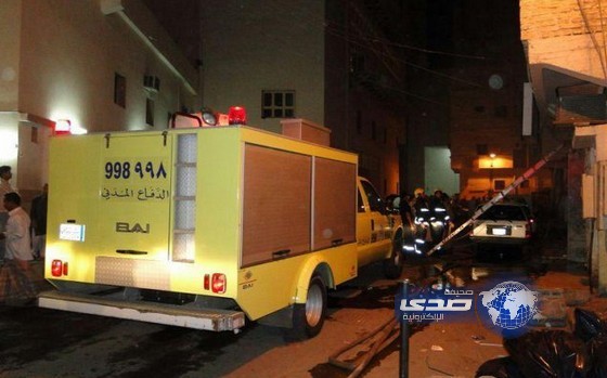 إصابة 4 عمال واثنين من رجال الدفاع المدني إثر حريق بمكة