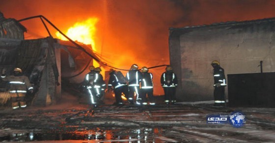 حريق في معمل تكرير زيوت بحي السلي في الرياض
