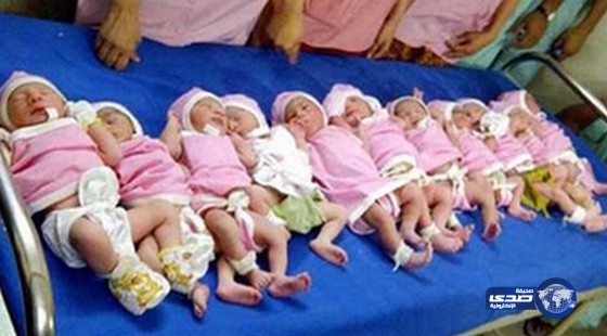 امرأة تلد 11 مولودًا دفعة واحدة!