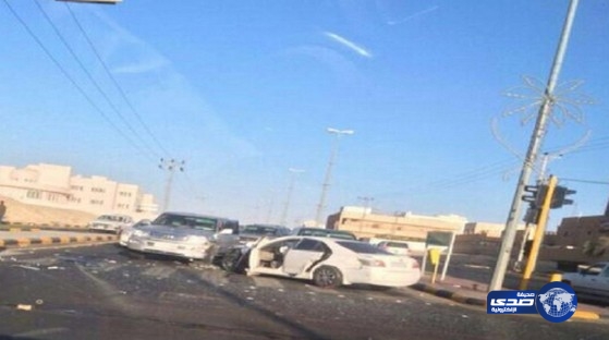 3 إصابات متوسطة فى حادث تصادم بين 4 مركبات بالقريات