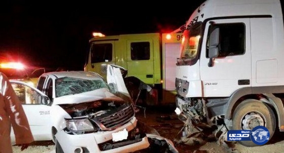 إصابة ستة أشخاص في حادث تصادم بالمجمعة