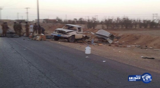 انقلاب دورية أمنية محمّلة بالسلاح جنوب اﻷفلاج