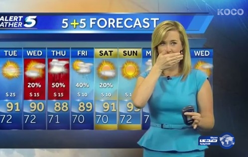 بالفيديو.. مذيعة نشرة جوية تصاب بالرعب على الهواء لمفاجأتها بزلزال