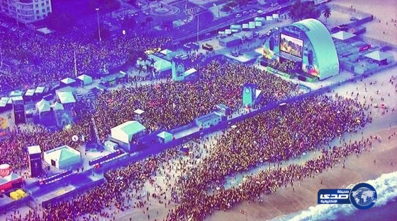 حشود جماهيرية تحتفل  بتأهل البرازيل