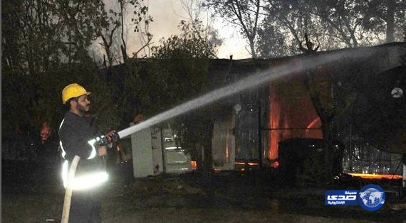 السيطرة على حريق بمزرعة زهور في المزاحمية