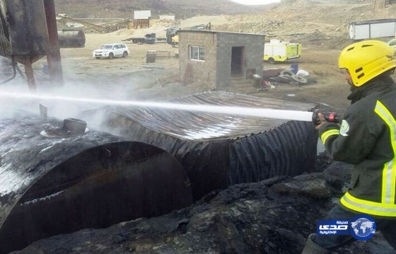 . إخماد حريق في خزان بشركة صيانة في ظهران الجنوب