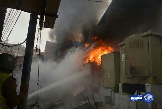 مدني مكة  يباشر حريق في محطة كهرباء بحي المسفلة‎
