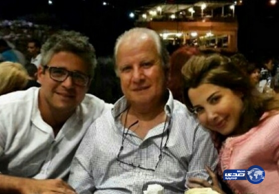 نانسي عجرم في اطلالة رمضانية بصحبة  والدها وشقيقها