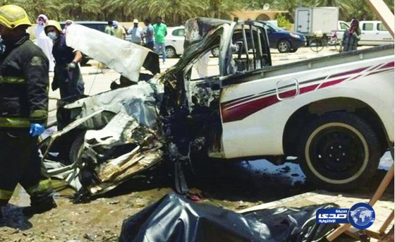 تفحم شخص وإصابة اثنين إثر حادث مروع بالأحساء