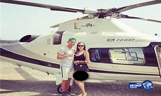 رونالدو يأخذ طائرة هليكوبتر ليقضي اجازته بصحبة ايرينا