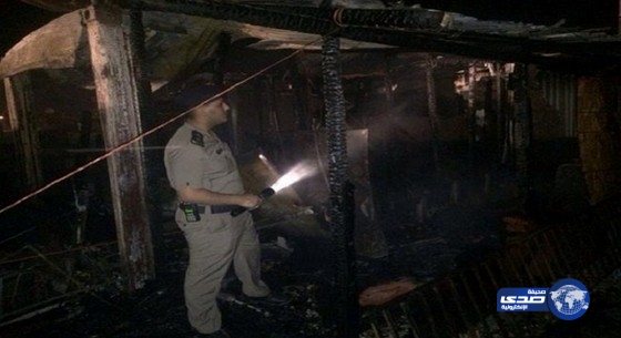 حريق داخل صناعية رفحاء بسبب التماس كهربائي