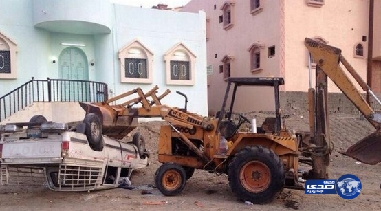 مواطن يقلب سيارة آخر بالشيول بالباحة