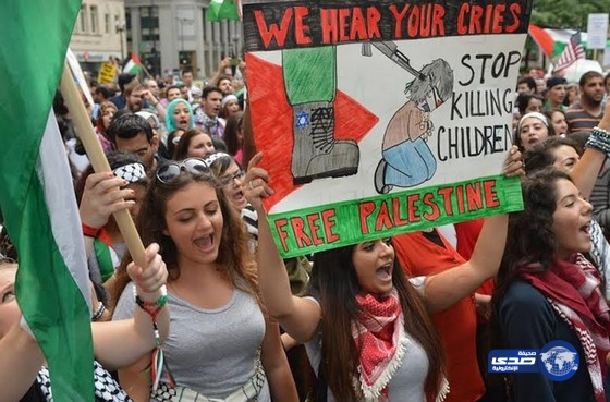 فلسطينيو شيكاغو يغلقون شوارع رئيسية تنديدا بالعدوان