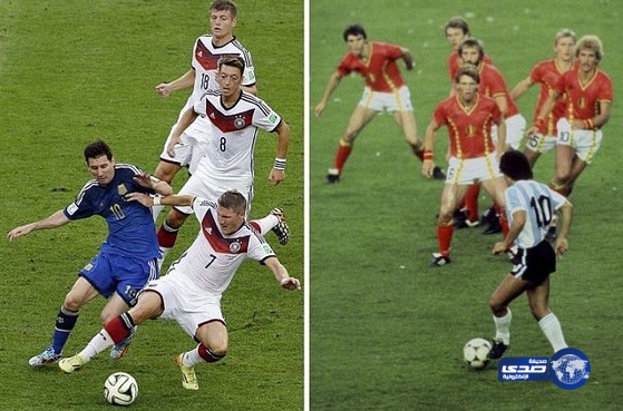 الفرق بين ماردونا زمان وميسي الان مع الالمان!!