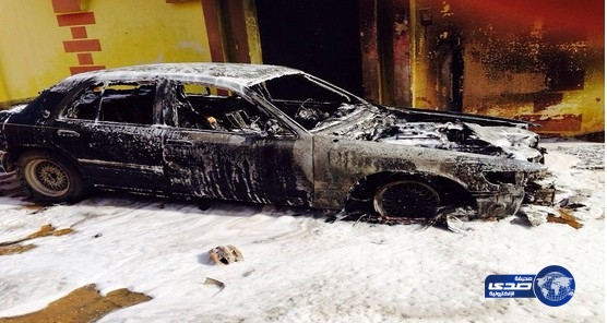 احتراق سيارة بوادي الدواسر