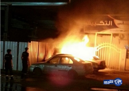 حريق يتسبب في انفجار محول كهربائي بنسيم الرياض