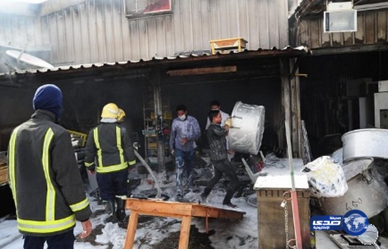 حريق هائل في «حراج الدمام»