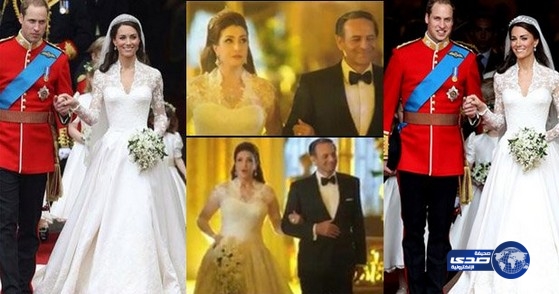 غادة عبد الرازق في فستان زفاف كايت ميدلتون!