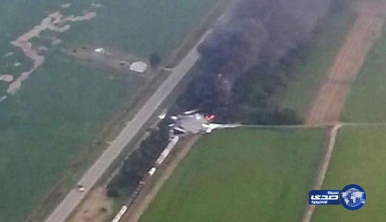 تصادم قطارين يحملان مواد كيميائية سامة في أمريكا