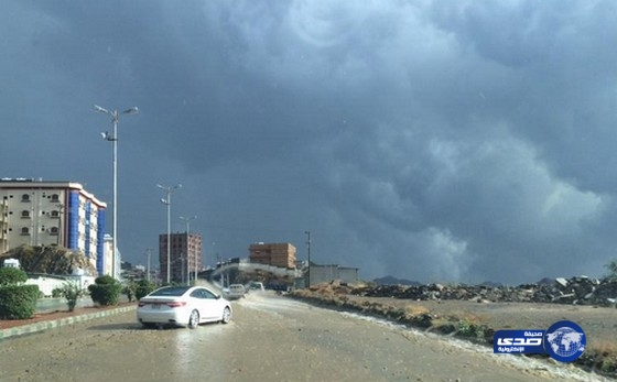 هطول  أمطار غزيرة على منطقة الباحة