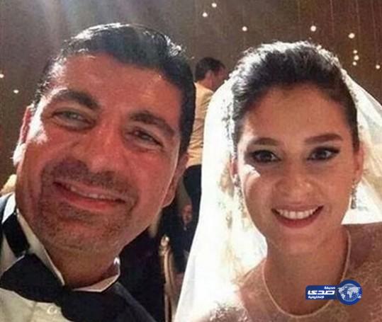“سيلفي” تجمع بهاء الحريري بعروسه السعودية حسناء أبو سبعة في حفل زفافهما