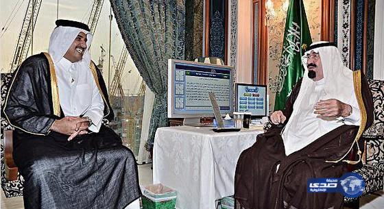 خادم الحرمين يتلقى اتصالا من أمير قطر