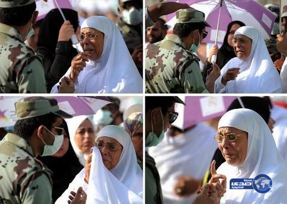 دموع حاجة تائهة استوقفت أحد رجال الأمن الذي بدوره أسهم في إيصالها إلى مقر حملتها