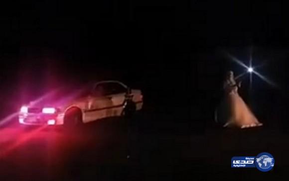 بالفيديو:مفحِّط يُغامر بحياته وحياة عروسه يوم زفافه