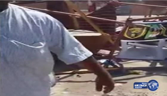 تعصب في الأحساء يتسبب في تكسير محل عليه شعار الاتحاد&#8221;فيديو&#8221;
