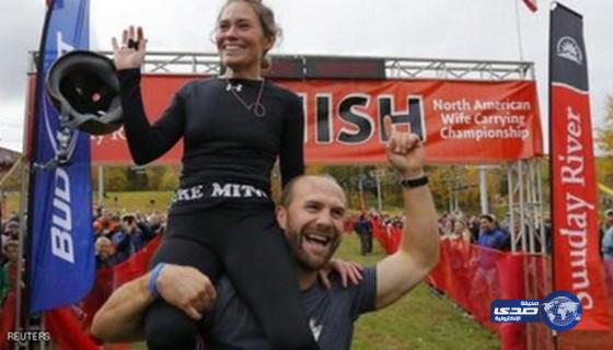 مسابقة أميركية لـ”حمل الزوجات” فوق الظهر