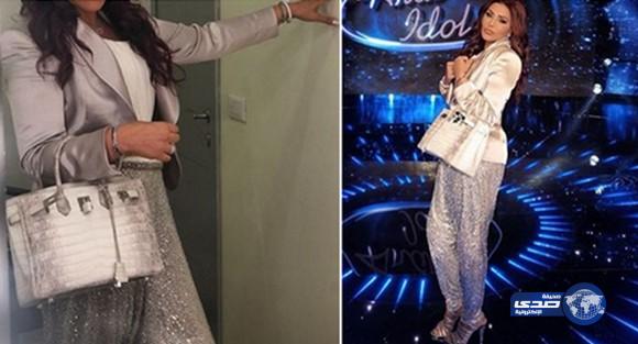 أحلام تحمل حقيبة يد بـ80 ألف دولار صنعت خصيصًا لها