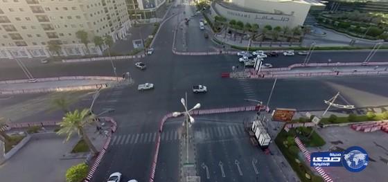 تصوير جوي لخط مترو العليا في الرياض (فيديو)