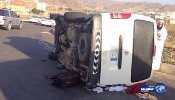 وفاة وإصابة في حادث على طريق الرياض ـ مكة بالقرب من المزاحمية