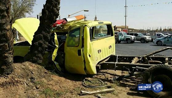 سيارة إنقاذ للدفاع المدني تتسب في حادث مروع جنوب بريدة