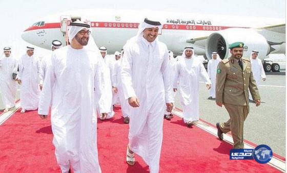 محمد بن زايد يصل إلى قطر في زيارة رسمية