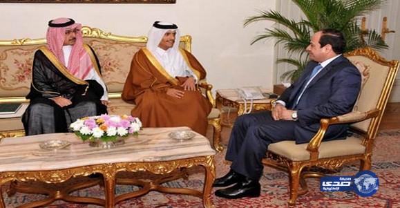 السيسي يرحب بجهود خادم الحرمين لحل الخلاف المصري القطري
