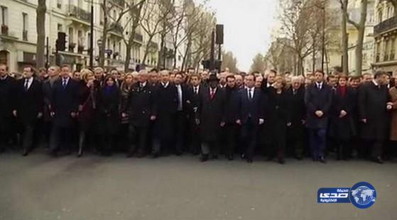 زعماء العالم يشاركون في مسيرة تضامنا مع ضحايا هجمات باريس