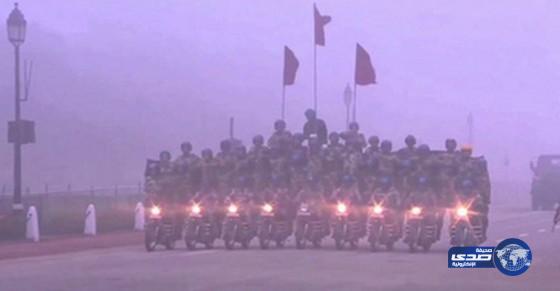 بالفيديو .. عروض عسكرية هندية مثيرة على الدراجات النارية