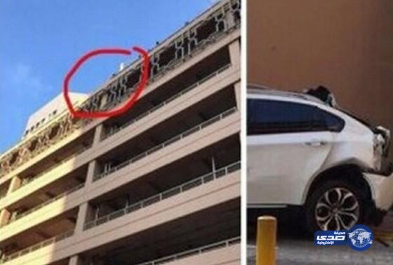 وفاة امرأة سقطت سيارتها من الطابق الـسادس بأبوظبي