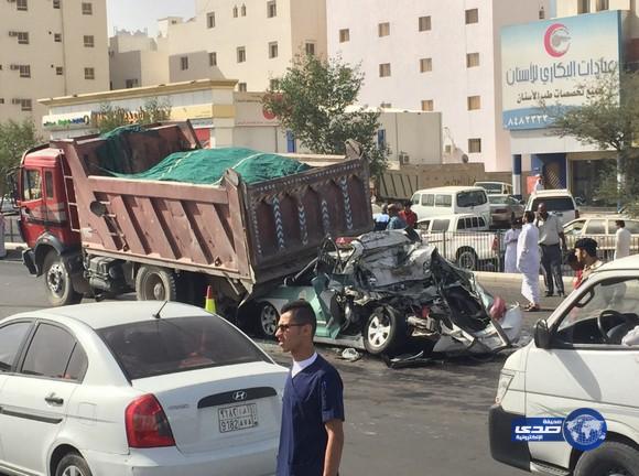 اصابة رجل مرور في حادث بالمدينة