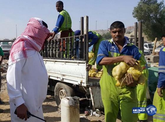 بلدية المسفلة الفرعية تصادر (550 ) سلة من الخضروات والفواكه