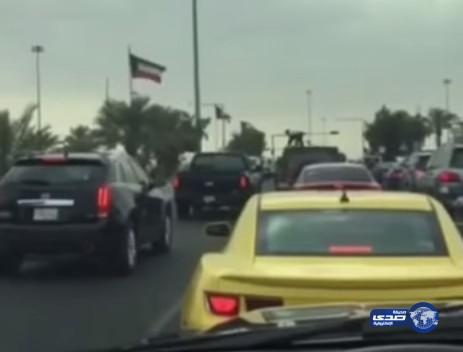 بالفيديو.. قرد يقفز متنقلا بين سطوح السيارات في الكويت