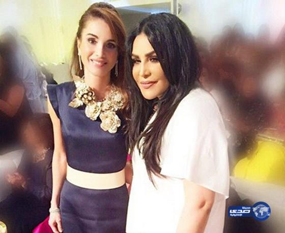 الملكة رانيا وأحلام وميريام فارس في زفاف ملكي لعائلة الصبّاح