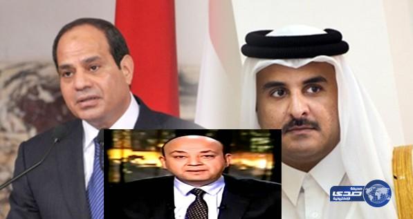 بالفيديو: رد فعل عمرو أديب بعد زيارة أمير قطر لمصر