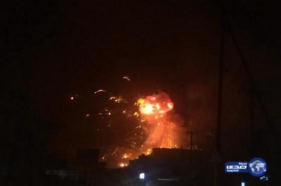 انفجارات كبيرة تهز مخازن السلاح بفج عطان غرب صنعاء