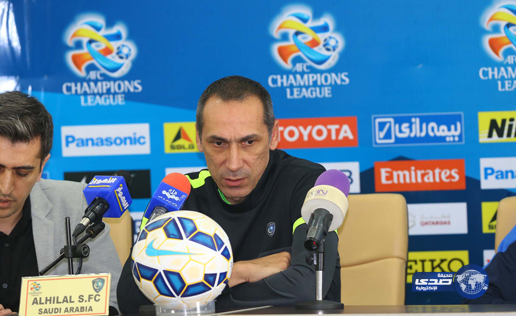 المؤتمر الصحفي لمدرب الهلال قبل لقاء فولاذ الايراني