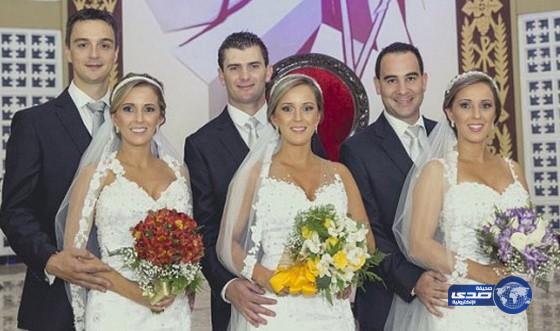 3 توائم برازيليات يتزوجن في ليلة واحدة