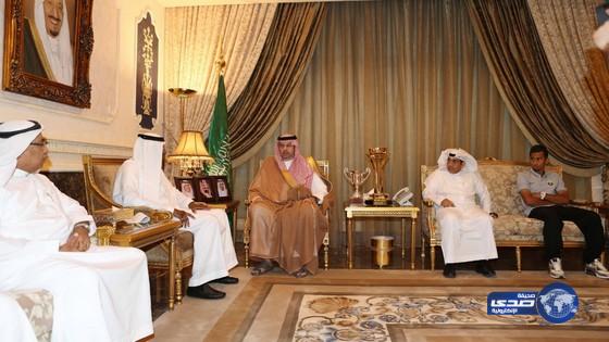 عبدالله بن مساعد يستقبل احمد عيد وأعضاء المنتخب الأولمبي