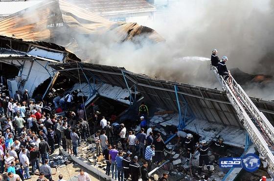 نشوب حريق بسوق كبير وسط العاصمة التونسية