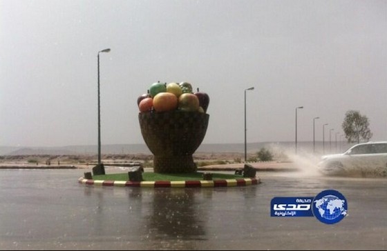 هطول أمطار متوسطة على محافظة العقيق